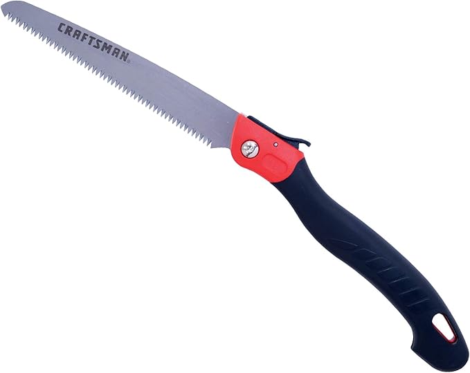 CRAFTSMAN Folding Hand Saw, 8 in. Blade, Compact Design, for Camping, Pruning, Cutting Wood, Branches or Brush