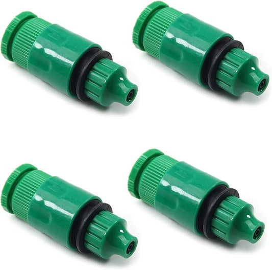 MroMax 4Pcs Hose Tap Connector, Connected to G1/2 or G3/4 Threaded, Suitable for 4/7mm Hose, Quick Connector Hose Pipe Adapter, Faucet Nozzle for Garden Irrigation System Green