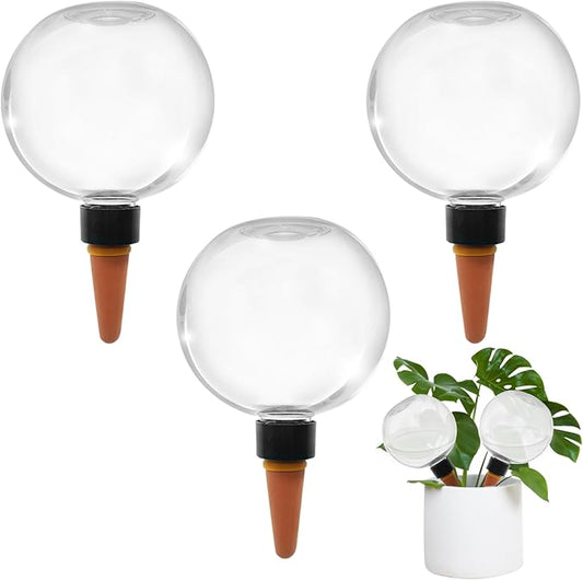 3 Pcs Self Watering Globes for Indoor & Outdoor Plants Automatic Watering Planter Insert 17.5 oz Watering Bulbs with Slow Release Control Water Dripper for Plants