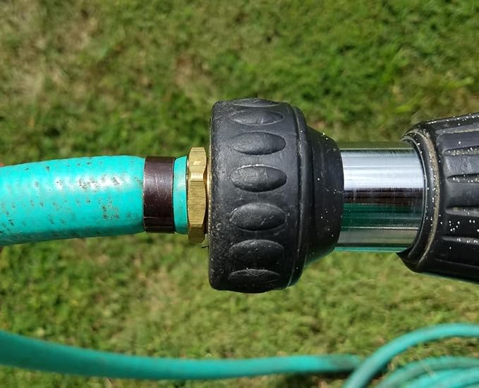 2Pcs 1/2" Barb x 3/4" Male GHT Thread Hex Brass Garden Water Hose Pipe Connector Copper Fitting with Stainless Clamp House/Boat/Lawn/Power Wash/Irrigation