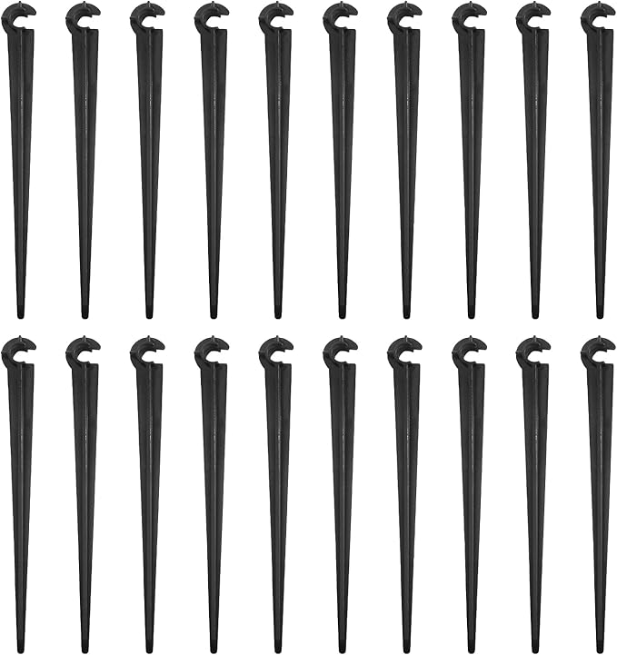 240 Pcs Irrigation Drip Support Stakes for 1/4 Inch Drip Tubing, Tubing Hose Holder for Vegetable Gardens, Plants or Flower Beds
