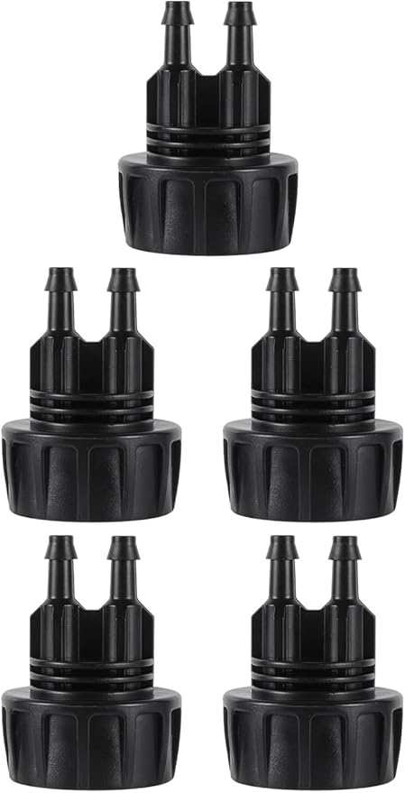 US Standard Faucet Adapter， 3/4'' to 1/4'' Hose Adapter Convert 3/4" Female GHT to 1/4" Irrigation Tubing,for Irrigation Fittings Misting Cooling Systems (2 -Way to 1/4" Pipe Connector)