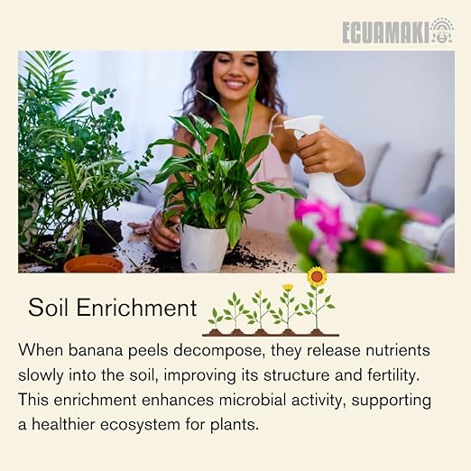 3 Pack Natural Banana Peel Powder Fertilizer - Nutrient-Rich Potassium Fertilizer, Slow Release Fertilizer for Thriving Gardens and Indoor Plants, EMFPack3