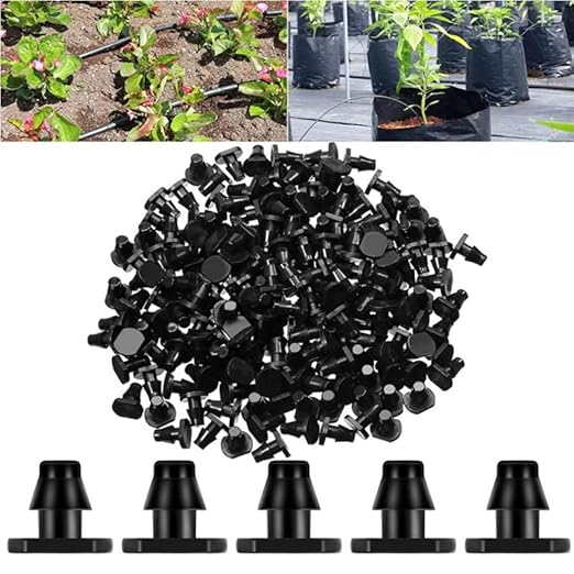 1/4" Drip Irrigation End Plug: Gardeners Drip Irrigation Fitting - Lawn Drip Irrigation System Connectors for 1/4 inch Drip Irrigation Tubing