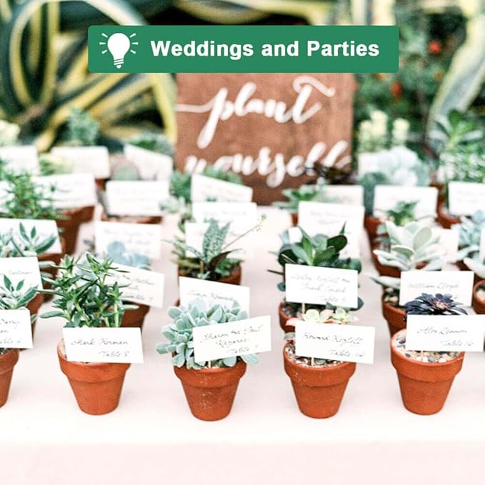 vensovo 3 Inch Terra Cotta & Terracotta Pots with Drainage - 20 Pack Clay Flowerpots, Succulent Nursery Planter Great for Plants, Crafts, Wedding Favor