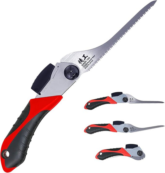 KAKURI Jab Saw Folding 5-1/8", Japanese Pull Saw Foldable Keyhole Saw for Drywall, Wood, Woodworking, Plaster, Wallboard, Plywood, Razor Sharp Japanese Steel Blade, Made in JAPAN