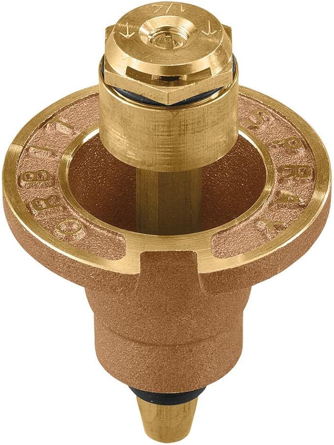 Orbit 54072 Brass Pop-Up Flush Head Sprinkler with Quarter Pattern Spray Nozzle