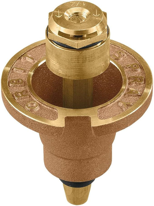 Orbit 54072 Brass Pop-Up Flush Head Sprinkler with Quarter Pattern Spray Nozzle
