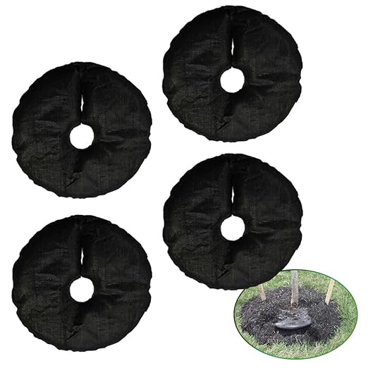 SteadySpring® 24" Smart 30+Day Tree Watering Mat - AUTO Refills with RAIN and Slow Releases As Plant Needs - for Root Balls 11" - 15" Dia Slow Release Technology Prevents Over and Under Watering (4)