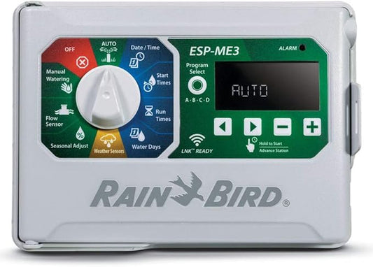 Rain-Bird Controller Indoor Outdoor Lawn Irrigation Sprinkler Timer ESPME3 (Controller Only)