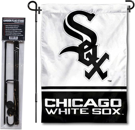 WinCraft Chicago White Sox Garden Flag with Stand Holder