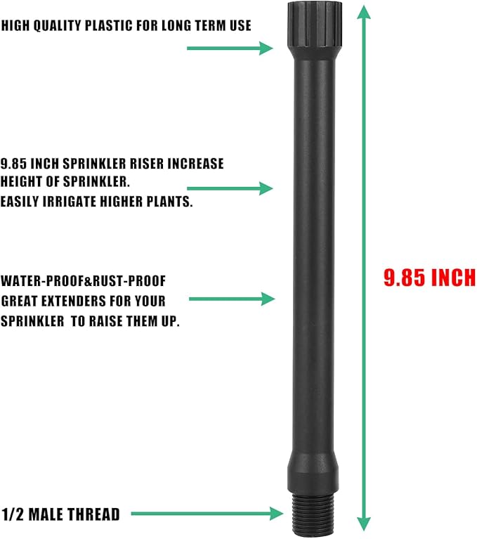 1/2 Inch Male to Female Multifunctional Sprinkler Extensions 6Pc,9.85 inches(Sprinkler Extension)