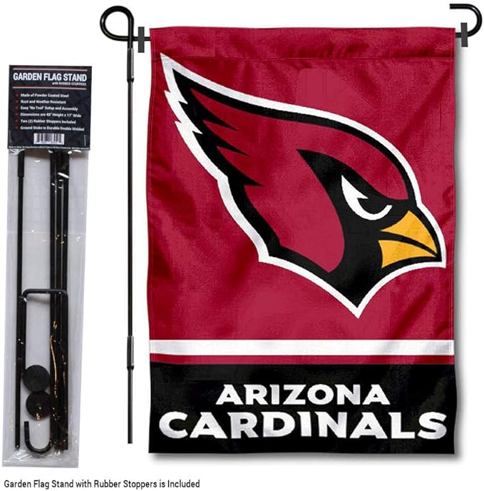 WinCraft Arizona Cardinals Garden Flag with Stand Holder