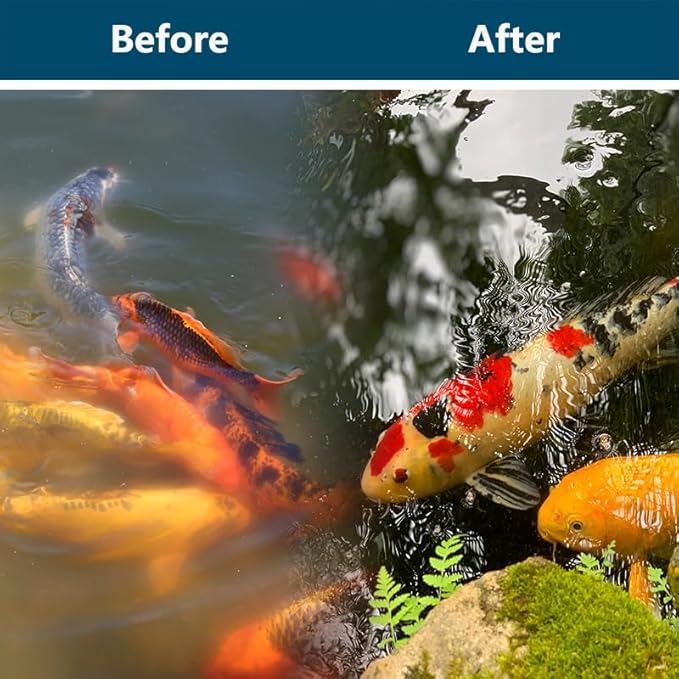 White Koi Pond Filter Pad Fine Bulk - Cut to Fit - Durable Fish Pond Filter Media - Water Garden Aquariums Filter Material - 23.6" x 12" x 3/5" - 4/5" Thickness - 3 Pack