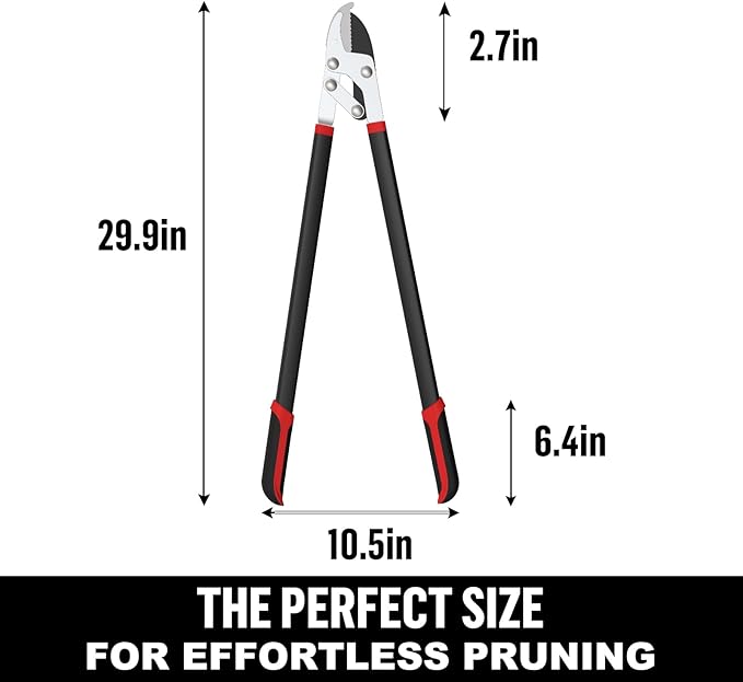 GARTOL Anvil Lopper with Compound Action 30 Inch Heavy Duty Tree Branch Cutter, 2 inch Cutting Capacity Tree Trimmer for Thick Branches Clean Cut Easy, Ergonomically Non-Slip Comfortable Handle