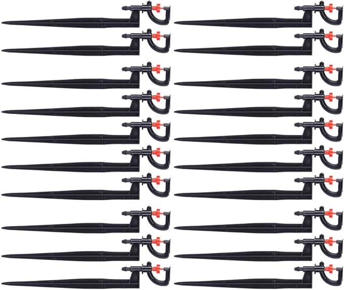 Irrigation Sprinkler, 20Pcs G-Type 360 Degree Sprinkler Nozzle Plants Watering Spray Nozzle Lawn Watering Dripper System