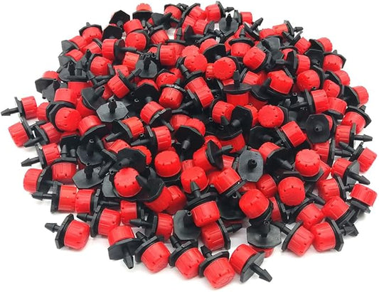 100pcs 360 Degree Adjustable Irrigation Drippers Sprinklers, 1/4 Inch Emitters Drip for Watering System by Korty