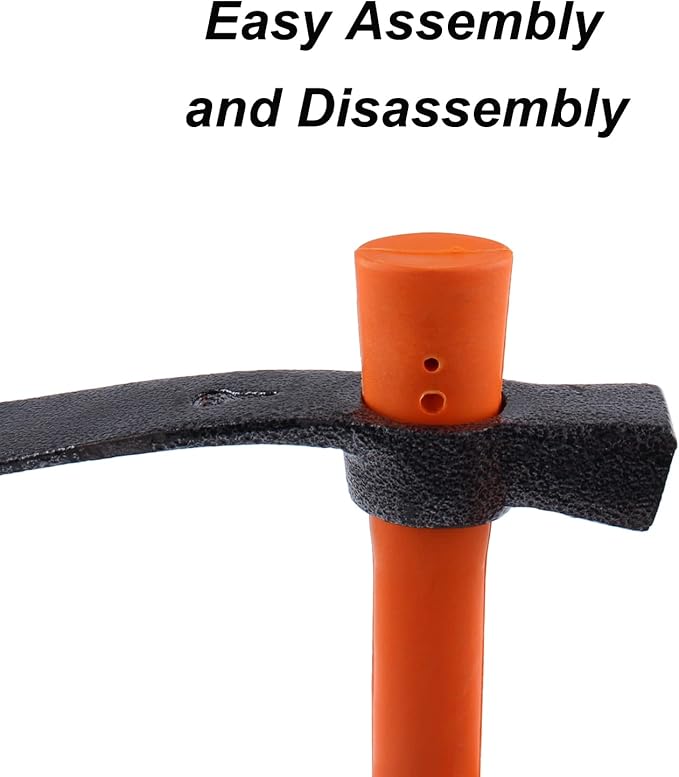 LUBAN Dual Head Hammer Hoe with Heavy Duty Forged Adze and Ergonomic Non-Slip Handle for Gardening, Hunting, Landscaping Outdoor 39mm/15-Inch