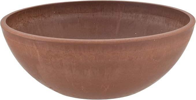 PSW Pot M25TC Collection Shallow Garden Bowl Low Planter for Succulents, Bonsai, Fairy Gardens, Herbs, 10-inch, Terra Cotta Color