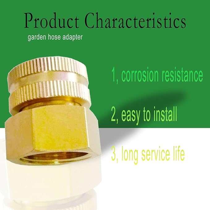 YOUHO Garden Hose Adapter 3/4 NTP Female x 3/4" GHT(F) Drip Irrigation Tubing to Faucet - Reusable Connector Fittings for Most Rain Bird, Orbit, Dig, Toro, Garden Extension Repair Fitting