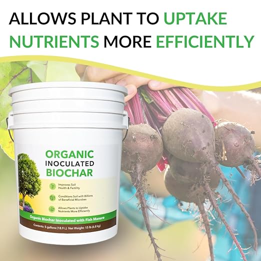 FOOP Organic Inoculated Biochar: Helps Plants and Trees Get The Most Out of Soil | Allows Plants to Uptake Nutrients More Efficiently | Contains Millions of Soil-Enriching Micro-Organisms | 5G Pail