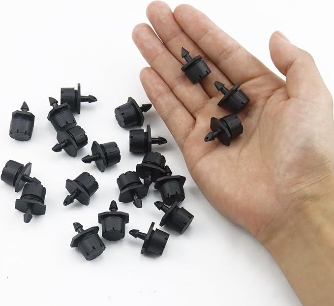 150 Pcs Adjustable Micro Drip Irrigation Sprinklers 1/4 Inch Universal 8-Hole Flow Dripper Garden Irrigation Nozzles for 4mm/7mm Tube Watering System (Black)
