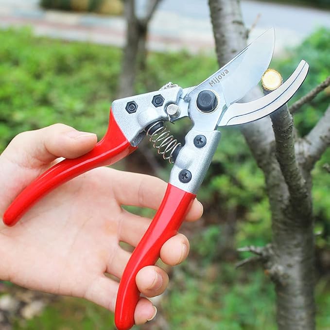 Garden Pruners, Heavy Duty Garden Clippers,Pruning Shears with Adjustable Thumb Lock,Hand Gardening Tools Pruners,Stainless Steel Sharp Gardening Scissors (MJ009)