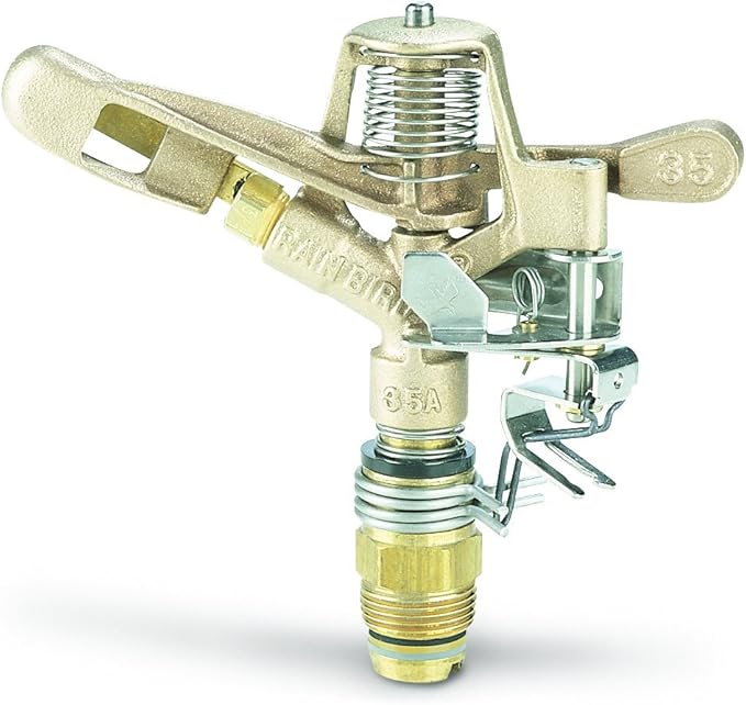 Rain Bird 35ADJTNTB Brass Impact Sprinkler, Adjustable 0° - 360° Pattern, 30' - 50' Spray Distance