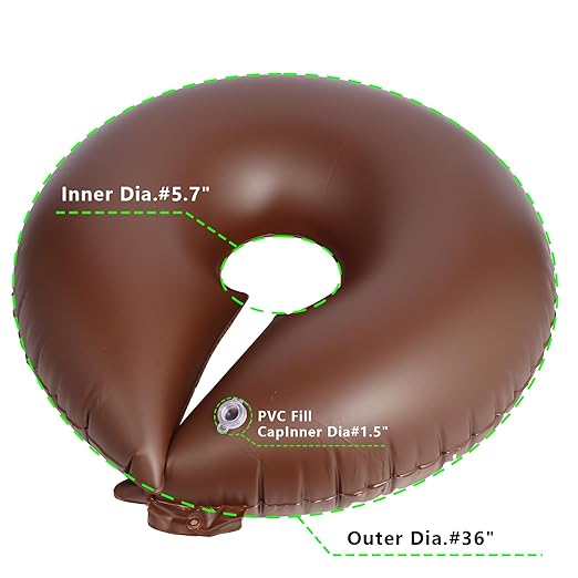 TezhiIe 3 Pack 15 Gallon Tree Watering Ring Bag, PVC Drip Irrigation Water Pouch Automatic Drip System, Watering Donuts for Trees, Deep Root & Low-Profile Slow Release Watering Bag