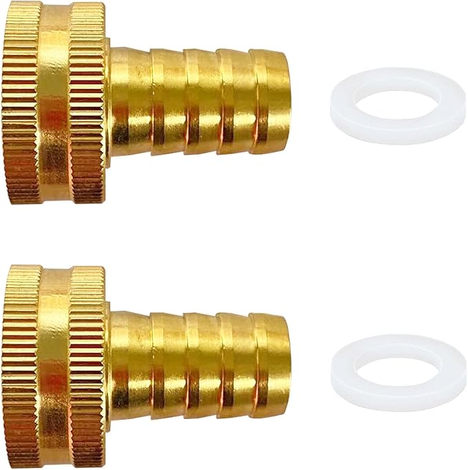 YOUHO Garden Hose Adapter 4PCS 1/2" Drip Irrigation Tubing to Faucet - Reusable Connector Fittings for Most Rain Bird, Orbit, Dig, Toro 1/2 Tubing x 3/4" FHT Garden Extension Repair Fitting