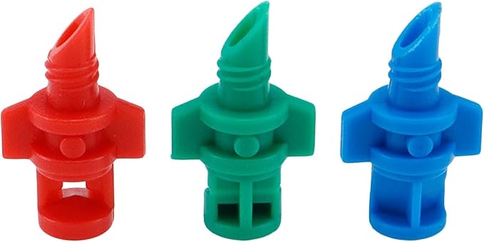 Coshar 120Pcs Mini Sprinkler Sprayer, 90/180/360 Degree Micro Sprayer Misting Nozzle Garden Lawn Irrigation Water Spray System Accessories, with Punch Tool