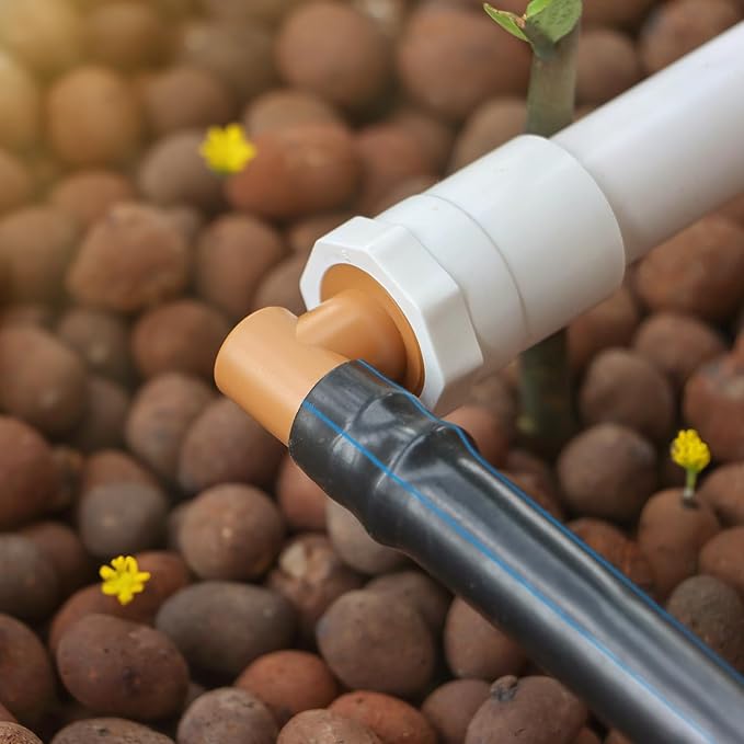 12 Pieces 1/2 Inch PVC to 1/2 Inch Drip Irrigation Adapter Fittings, 1/2" Male Pipe Thread(MPT) x 1/2" Drip Line Barbed Elbow Connectors 1/2-in PVC to 1/2-in Poly Tubing Adapter