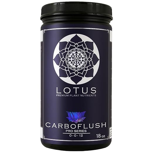 18oz Carboflush - Harvest Flavor Enhancer, Finisher, Cleanser – Naturally Derived Premium Powdered Nutrient – Harvest Enhancing Fertilizer for Soil, Hydroponic, and Coco Coir - Indoor and Outdoor