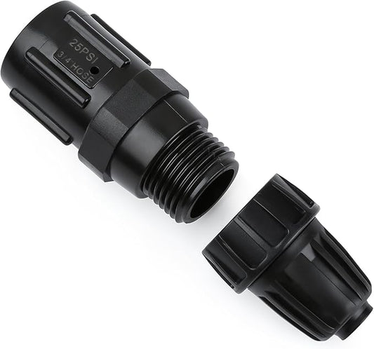 1 Pcs 25 PSI Pressure Regulator 3/4" FHT × 3/4" MHT Pressure Reducer Low Flow Valve,1 Pcs 3/4" to 1/2" Drip Irrigation Faucet Hose Adapter for Drip Irrigation System