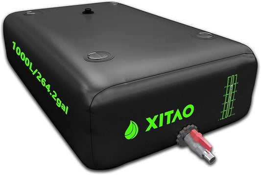 XITAO 264Gal Water Storage Bladder w/Water Level Indicator, Large Capacity Foldable Water Storage Containers, Portable Emergency Water Tank Water Bag for RVs, Fire Prevention, Irrigation