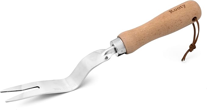 Rooty Garden Tool Set of 7 Pieces Stainless Steel Heavy Duty Gardening Kit Easy for Garden Cultivating Soil Lossening Transplanting Digging for Garnden Lover