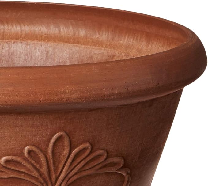 PSW Pot TA25TC Collection Shallow Bulb Pan Planter Dish Low Bowl for Succulents, Bonsai, Fairy Gardens, Herbs, 10-inch, Terra Cotta Color