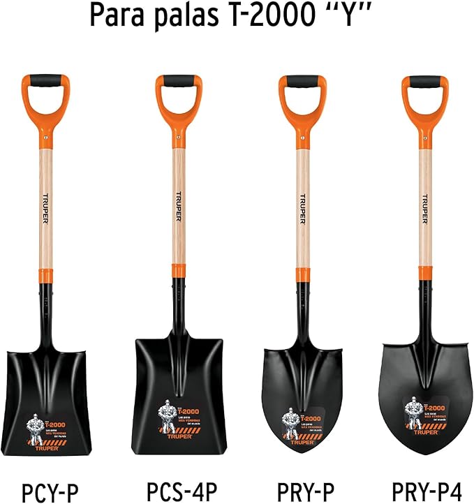 Truper MG-PY-P Replacement Handles for Long D-Handle Shovels 26" (66cm)