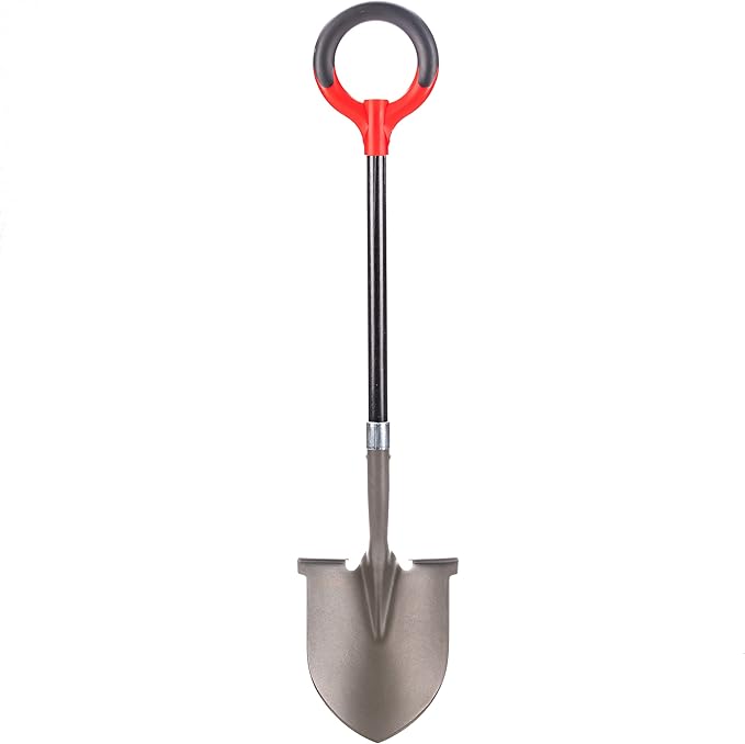 Radius Garden 25211 Pro-Lite Carbon Steel Shovel, Red