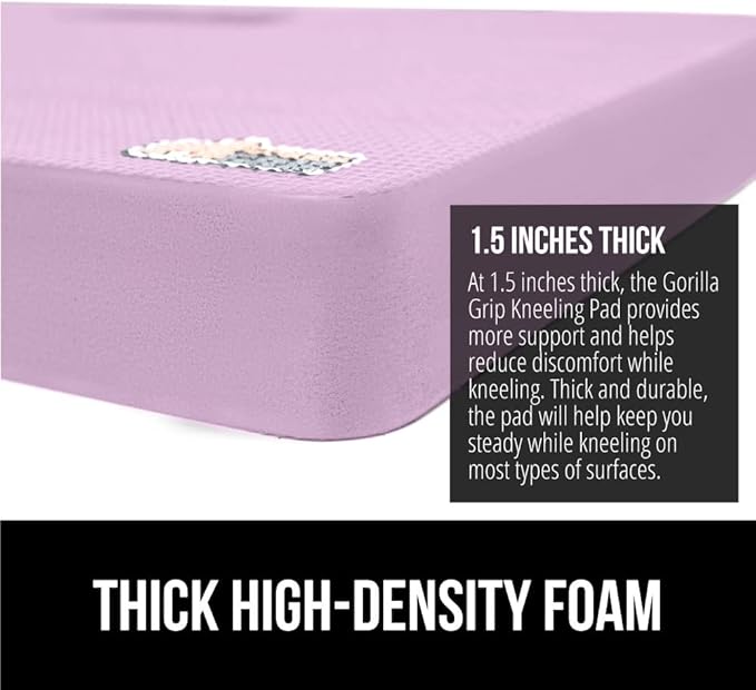 Gorilla Grip Extra Thick Kneeling Pad, Supportive Soft Foam Cushioning for Knee, Water Resistant Construction for Gardening, Bathing Baby, Workout Supplies, Lightweight, Garden Work Gifts