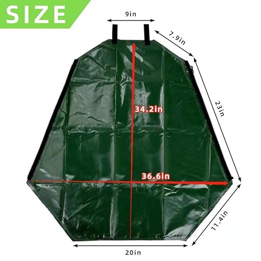 1 Pack Tree Watering Bag, 20 Gallon Slow Release Watering Bag for Trees, Premium PVC Shrub Watering Bag with Heavy Duty Zipper, Sturdy Reusable Drip Irrigation Bag