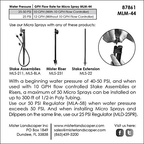 Mister Landscaper 180° Half Circle Fan Micro Spray