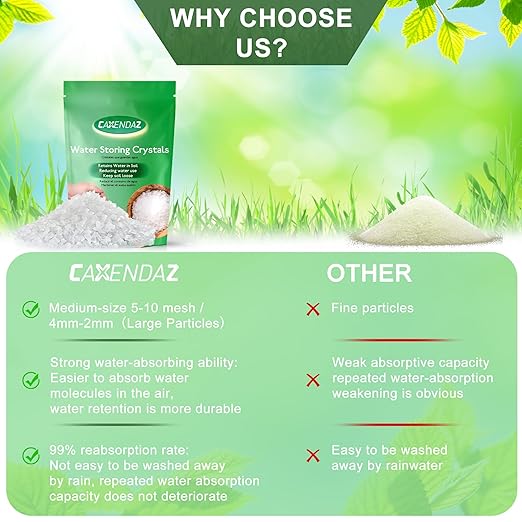 5 LB Water Storing Crystals for Plants Prevents overwatering and Dehydration of Plants Indoor and Garden (80OZ)