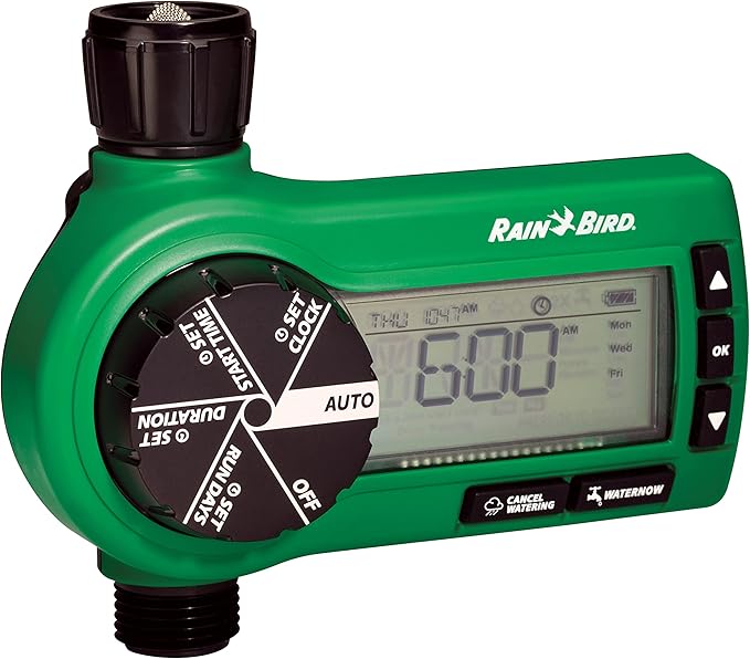 Rain Bird 1ZEHTMR Professional Grade Electronic Digital Hose End Timer/Controller, One Zone/Station, Battery Operated