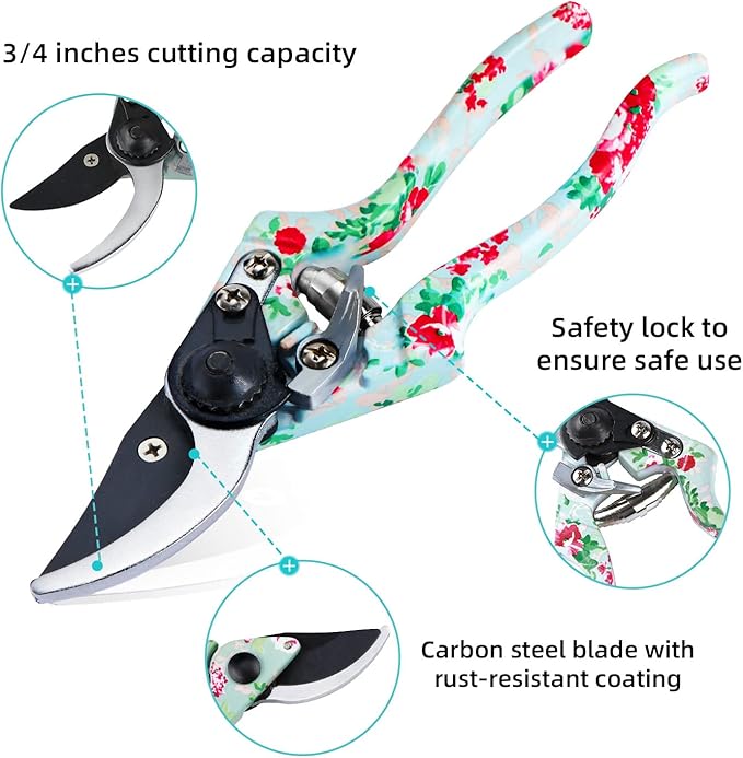 Gardening Tools Set WANCHI 11 Piece Heavy Duty Floral Garden Tool Set Gardening Gifts for Women Men Birthday Rust-Proof Aluminum Gardening Hand Tools Gardening Kit with Storage Tote Bag Organizer.