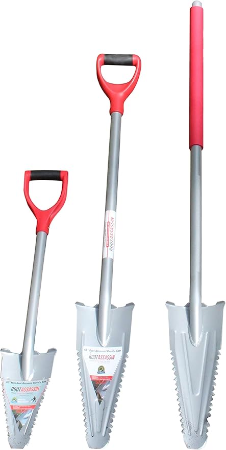 ROOT ASSASSIN RA-003 58-Inch Straight Shaft Carbon Steel Shovel