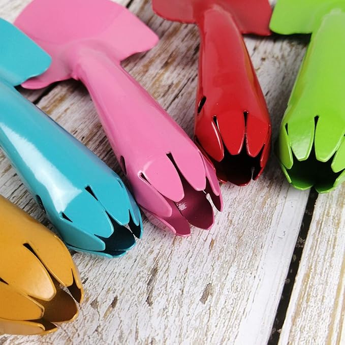 Mini Colorful Trowel Metal Garden Hand Shovels, 10 pcs Garden Tools for Kids Teens Adults Soil Planting Sand Box