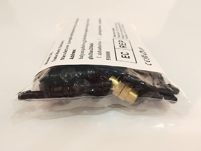 Kalolary Irrigation Nozzle Adjustable Copper Atomizing Nozzle Connect 4/7 Hose Tube Micro Nozzle Drip Irrigation Sprayer Garden Cooling Irrigation Equipment with 3-Way Drip Irrigation Connector