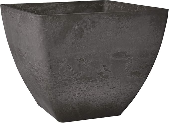 PSW Arcadia Garden Products FB40DC Simplicity Square, 16 x 16 x 13, Dark Charcoal, 16 by 16 by 13-Inches