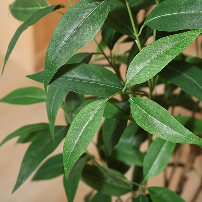 Artificial Eucalyptus Tree,5Ft Tree Fake Plant in Pot for Home and Office Decor,Potted Faux Plants Tall Artificial Trees for Indoor, Outdoor